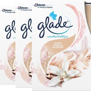 6X Glade Jar Candle, Scented Candle Infused with Essential Oils Vanilla Blossom